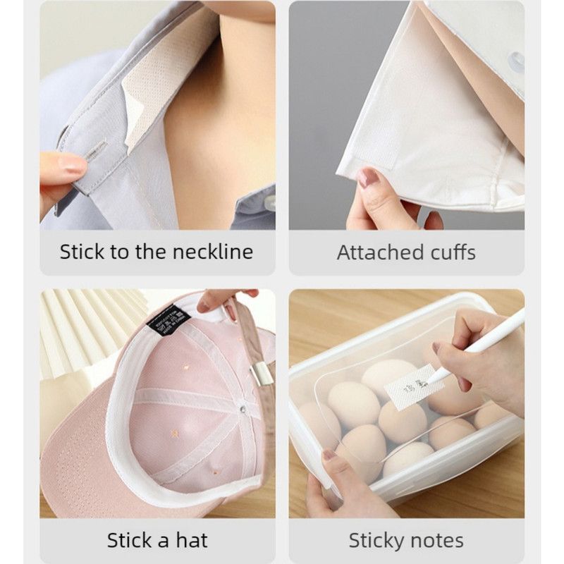 Collar Sweat Absorbent Pads, Disposable Invisible Neckline Anti-Dirt Liner—8 meters, 2-pack
