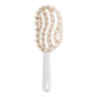 Long-Handled Hollow Shampoo Brush, Scalp Massage & Hair Cleaning Comb—White