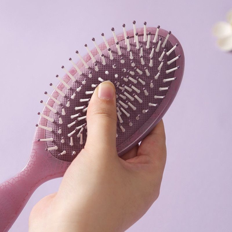 Vintage Totem Printed Air Cushion Comb, Highly Stylish Home Hair Brush—Brown