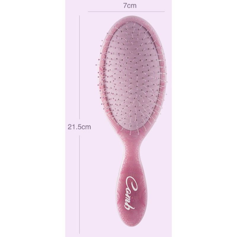 Vintage Totem Printed Air Cushion Comb, Highly Stylish Home Hair Brush—Brown
