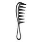 Men's Vintage Pompadour Wide-Tooth Comb, Slick-Back Styling Hair Comb, Plastic Hairdressing Comb—Black