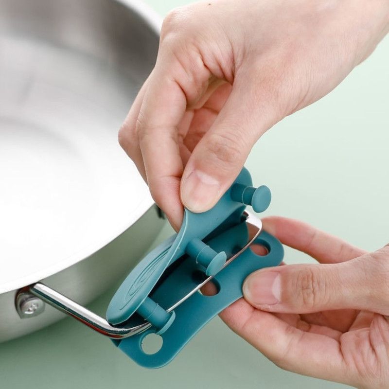 Silicone Pot Handle Cover, Heat-Resistant Pot Grip Protector for Cast Iron Pots—1 Pair—Gray