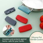 Silicone Pot Handle Cover, Heat-Resistant Pot Grip Protector for Cast Iron Pots—1 Pair—Green
