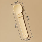 Cat Treat Spoon, Squeezer for Cat Puree Snacks, Cat Strip Feeding Spoon—Beige