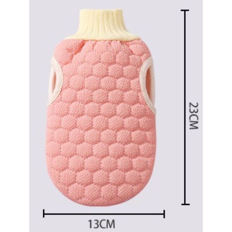 Double-Sided Honeycomb Bath Scrub Gloves, Skin-Safe Exfoliating Mitt—Blue