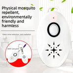 Portable Ultrasonic Mosquito Repellent, USB-Rechargeable Outdoor Electronic Insect Repeller—White