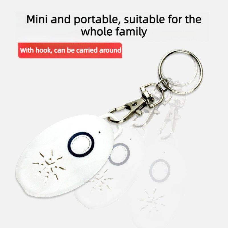 Portable Ultrasonic Mosquito Repellent, USB-Rechargeable Outdoor Electronic Insect Repeller—White