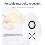 Portable Ultrasonic Mosquito Repellent, USB-Rechargeable Outdoor Electronic Insect Repeller—White