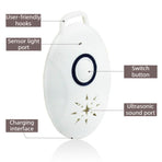 Portable Ultrasonic Mosquito Repellent, USB-Rechargeable Outdoor Electronic Insect Repeller—White