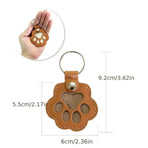Cat Paw Pet Hair Memorial Keychain, Keepsake Bag Charm for Pet Fur Storage—White and Blue