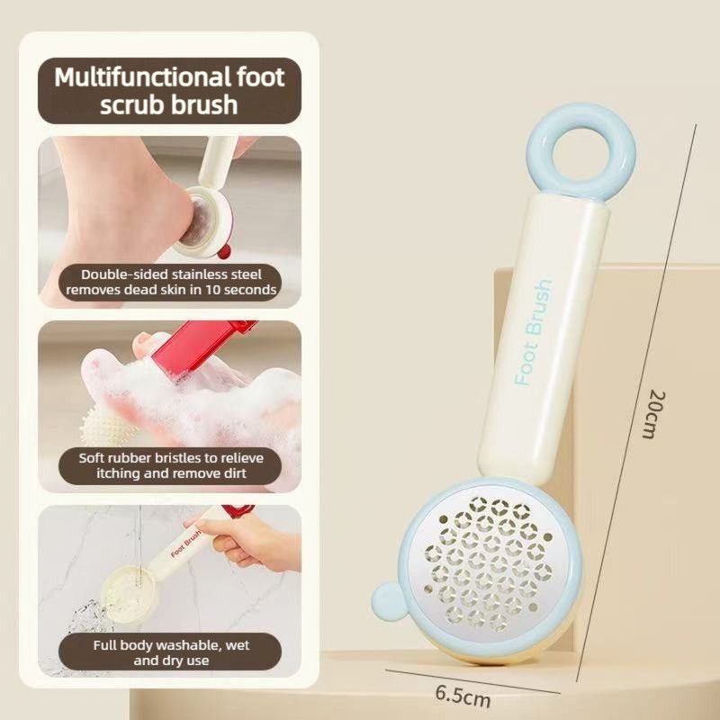 3-in-1 Multi-function Foot Brush, Foot File Cleaner for Toe Gaps—Blue