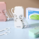 Portable Automatic Floss Dispenser, Travel Disposable Dental Floss Storage Box—White