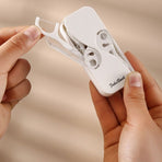 Portable Automatic Floss Dispenser, Travel Disposable Dental Floss Storage Box—White