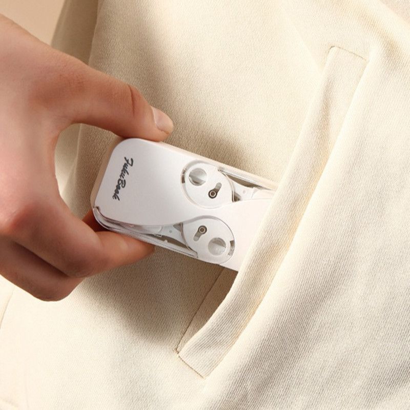 Portable Automatic Floss Dispenser, Travel Disposable Dental Floss Storage Box—White