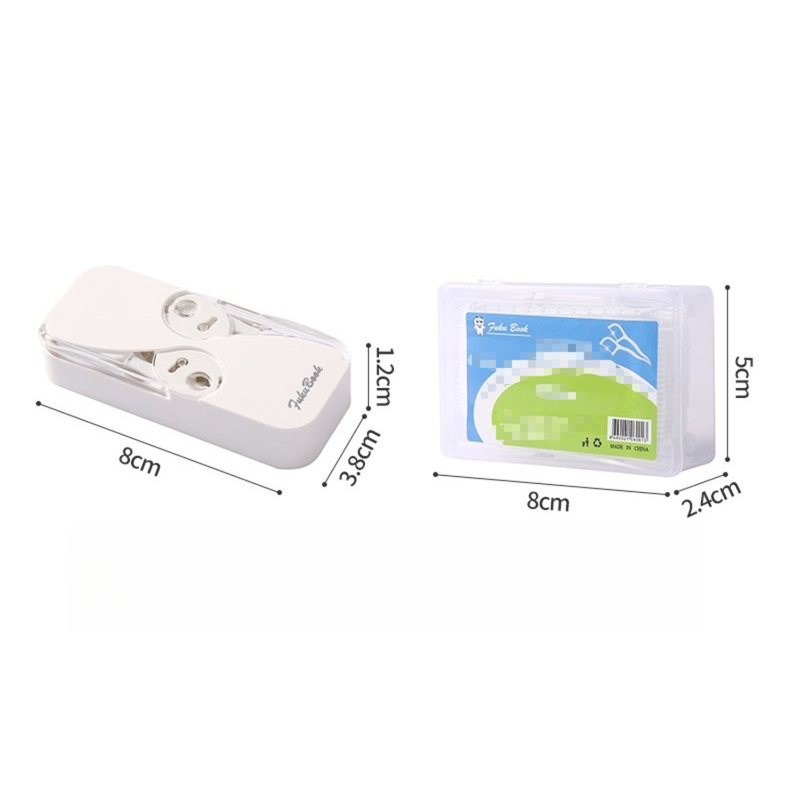 Portable Automatic Floss Dispenser, Travel Disposable Dental Floss Storage Box—White