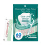 Disposable Twin-Line Dental Floss Picks, Individually Wrapped Floss Sticks—Pink