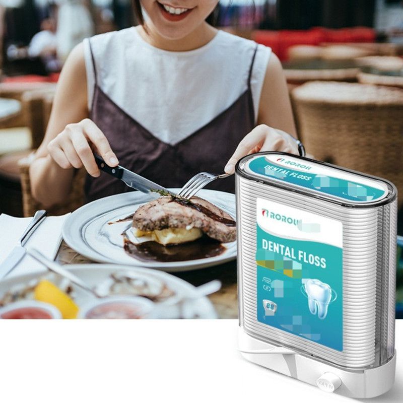 Automatic Dental Floss Dispenser, 88-Count Pack, Disposable Polymer Dental Floss