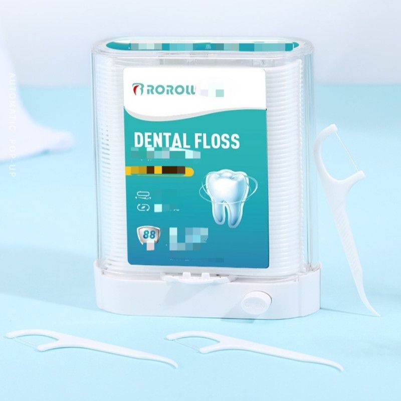 Automatic Dental Floss Dispenser, 88-Count Pack, Disposable Polymer Dental Floss