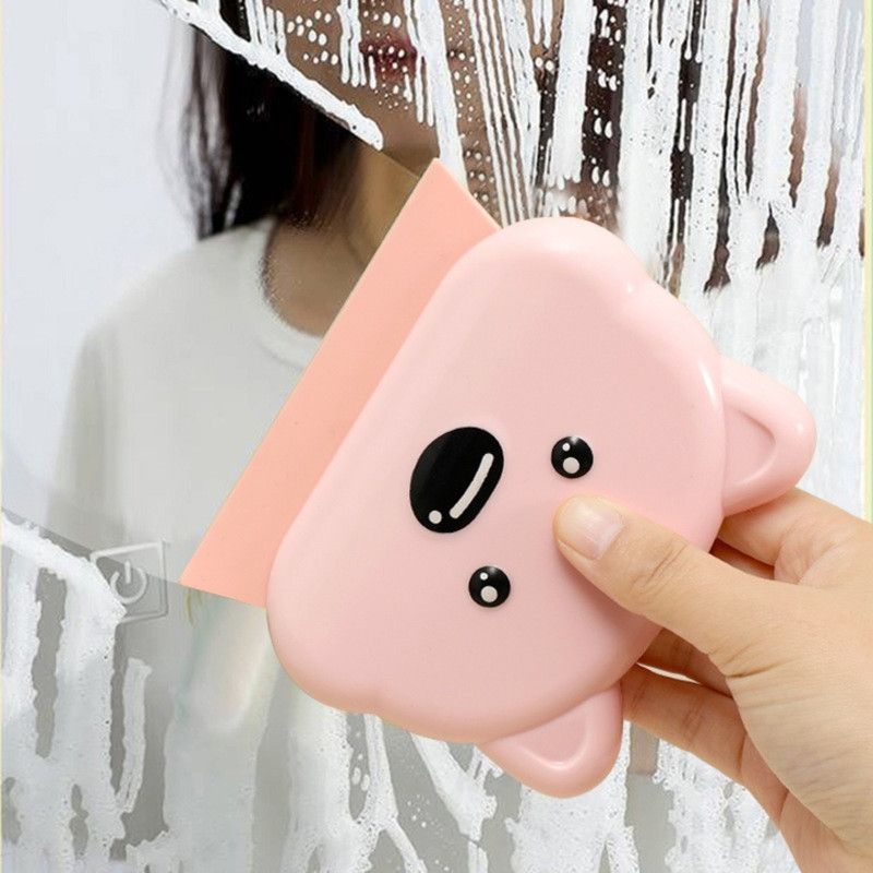 5-in-1 Cleaning Squeegee, Multi-purpose Cleaner for Countertops, Glass, and Gaps—Pink