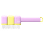 Pet Comb, Universal for Cats & Dogs, Dense Pin Comb for Tangles & Loose Fur—Purple