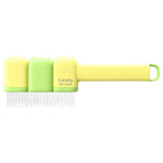 Pet Comb, Universal for Cats & Dogs, Dense Pin Comb for Tangles & Loose Fur—Yellow
