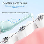 Portable 2-in-1 Orthodontic Toothbrush, Soft-Bristle Interdental Brush for Travel—Gray