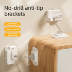 No Drill Furniture Anti-tip Anchor, Safety Cabinet Bookshelf Anti-Fall Lock