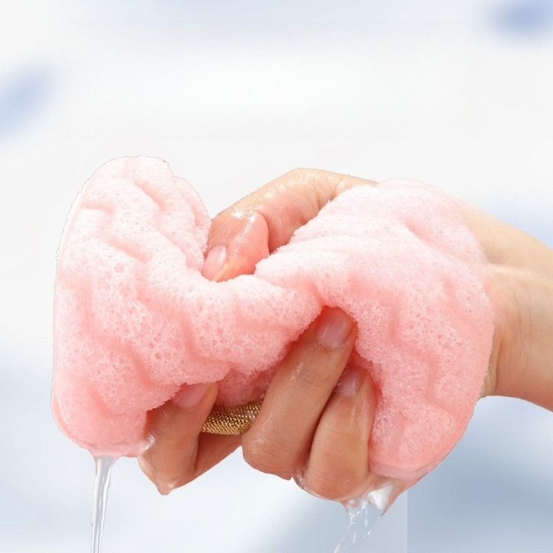 Facial Sponge, Thickened Bath & Makeup Remover Cleaning Sponge—Ultra-Soft Material—Green