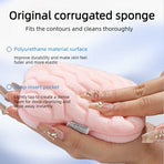 Facial Sponge, Bath & Makeup Remover Cleaning Sponge—Honeycomb Large-Pore Style—Purple
