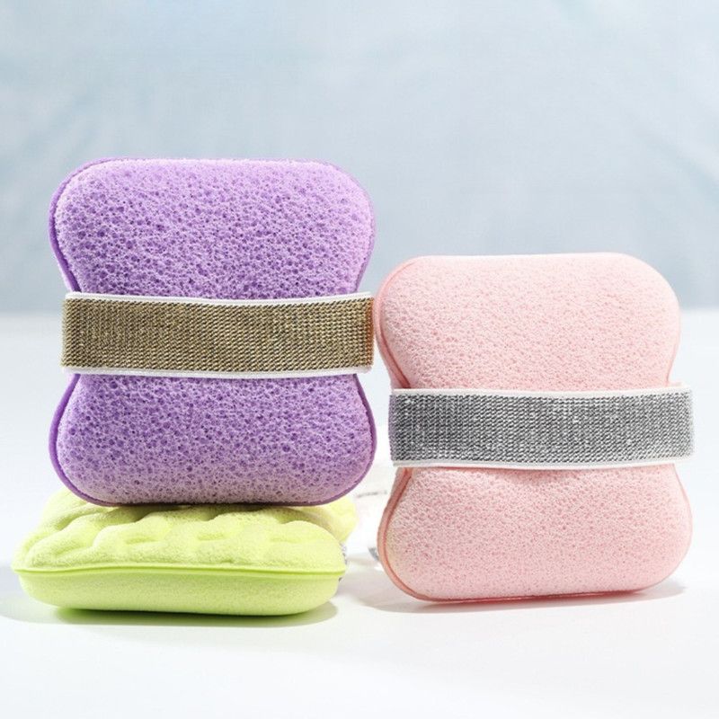 Facial Sponge, Bath & Makeup Remover Cleaning Sponge—Honeycomb Large-Pore Style—Purple
