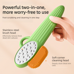 2-in-1 Foot File, Dead Skin & Callus Remover, Foot Scrubber for Hard Heel Skin—Green