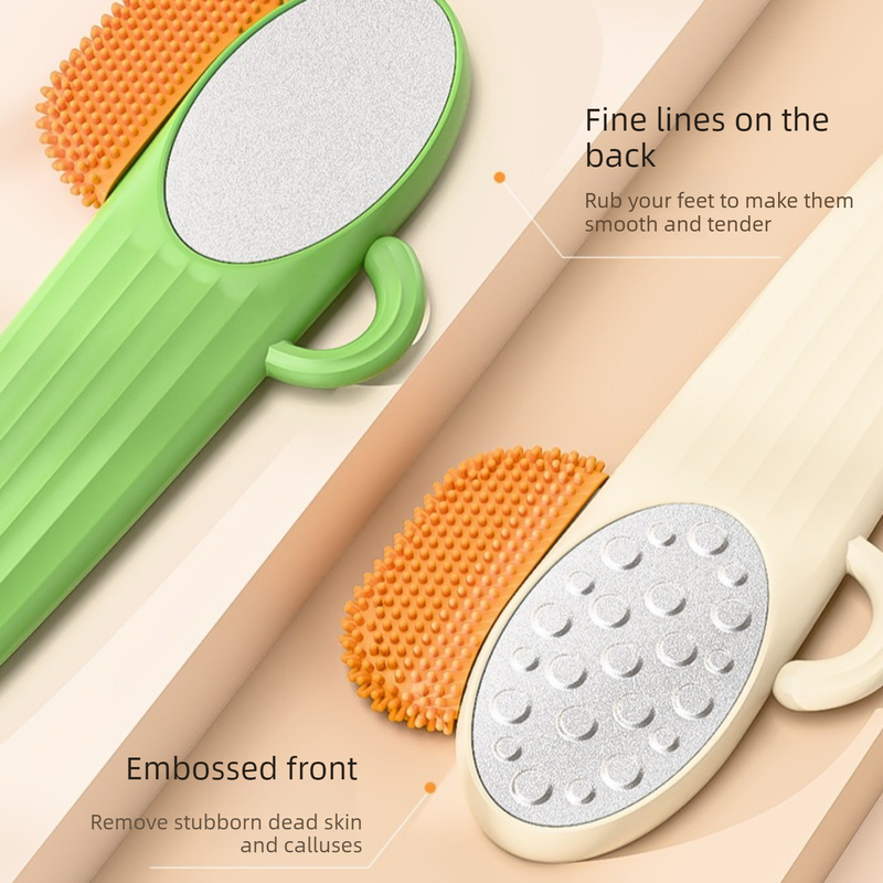 2-in-1 Foot File, Dead Skin & Callus Remover, Foot Scrubber for Hard Heel Skin—Green