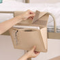 Felt Bedside Storage Hanging Bag, Dorm Bed Organizer, Sofa Side Caddy—Beige