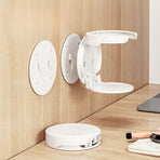 Wall-Mounted Folding Cup Holder, No-Drill Coffee Mug Rack for Desks, Cabinets, and Dorms—Black