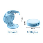 Wall-Mounted Folding Cup Holder, No-Drill Coffee Mug Rack for Desks, Cabinets, and Dorms—Blue