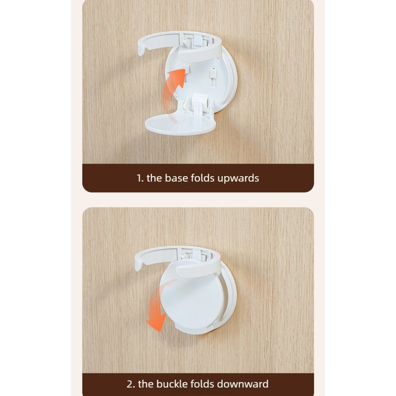 Wall-Mounted Folding Cup Holder, No-Drill Coffee Mug Rack for Desks, Cabinets, and Dorms—Blue