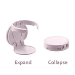 Wall-Mounted Folding Cup Holder, No-Drill Coffee Mug Rack for Desks, Cabinets, and Dorms—Purple