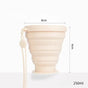 Portable Silicone Collapsible Cup, Travel and Camping Mouthwash Cup—Beige