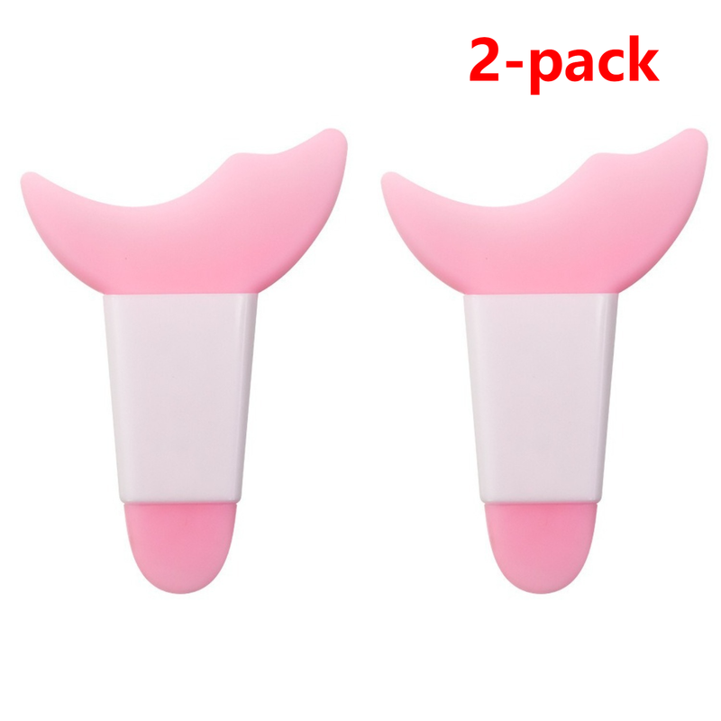 Eye Makeup Aid, Crescent Baffle for Eyeliner, Eyeshadow & Lower Lashes for Beginners—2-Pack—Pink