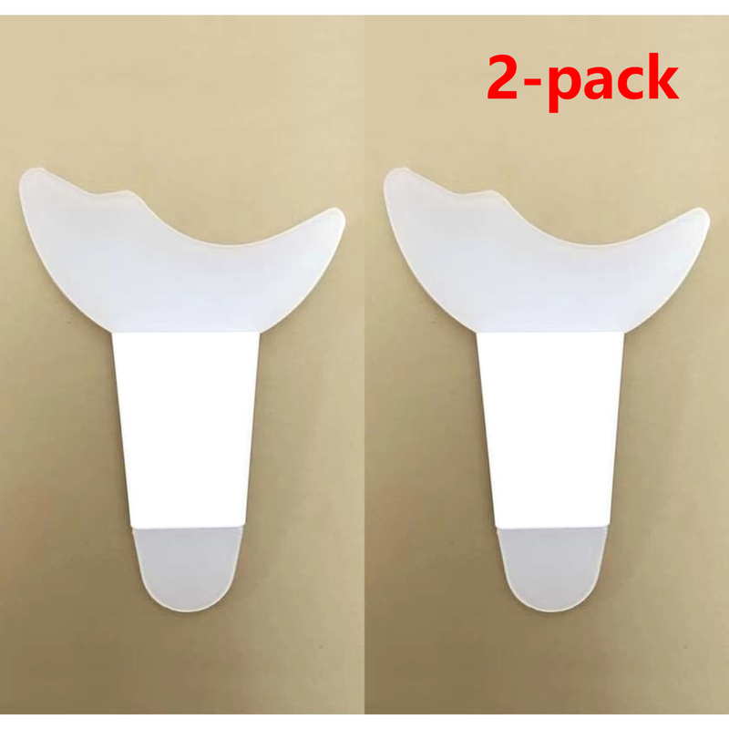 Eye Makeup Aid, Crescent Baffle for Eyeliner, Eyeshadow & Lower Lashes for Beginners—2-Pack—White