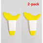 Eye Makeup Aid, Crescent Baffle for Eyeliner, Eyeshadow & Lower Lashes for Beginners—2-Pack—Yellow