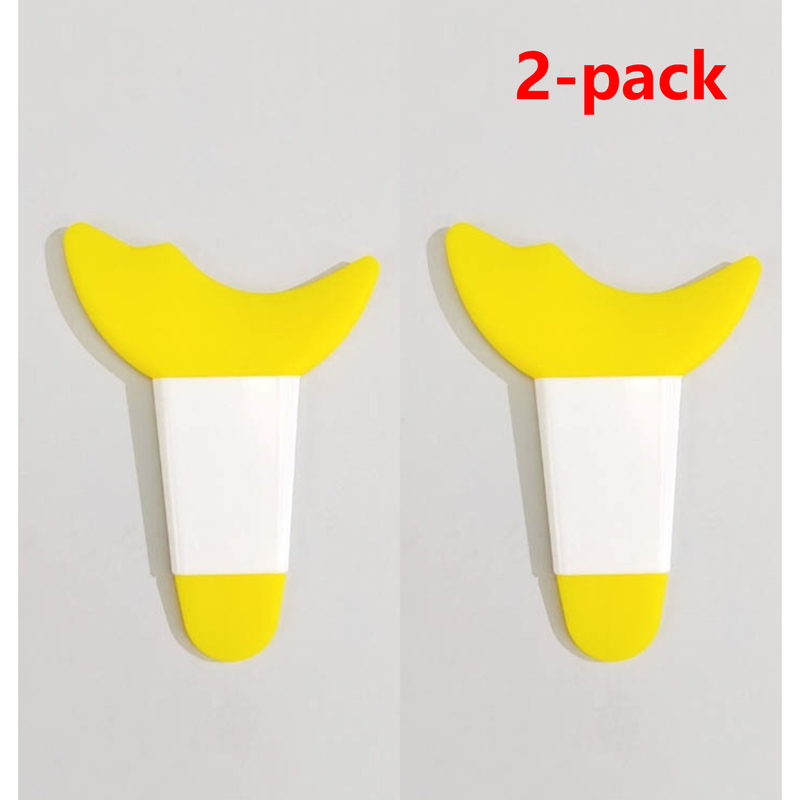 Eye Makeup Aid, Crescent Baffle for Eyeliner, Eyeshadow & Lower Lashes for Beginners—2-Pack—Yellow