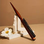 Wooden Tail Comb with Boar Bristle, 3 Rows Styling Brush for Updo & Curly Hair