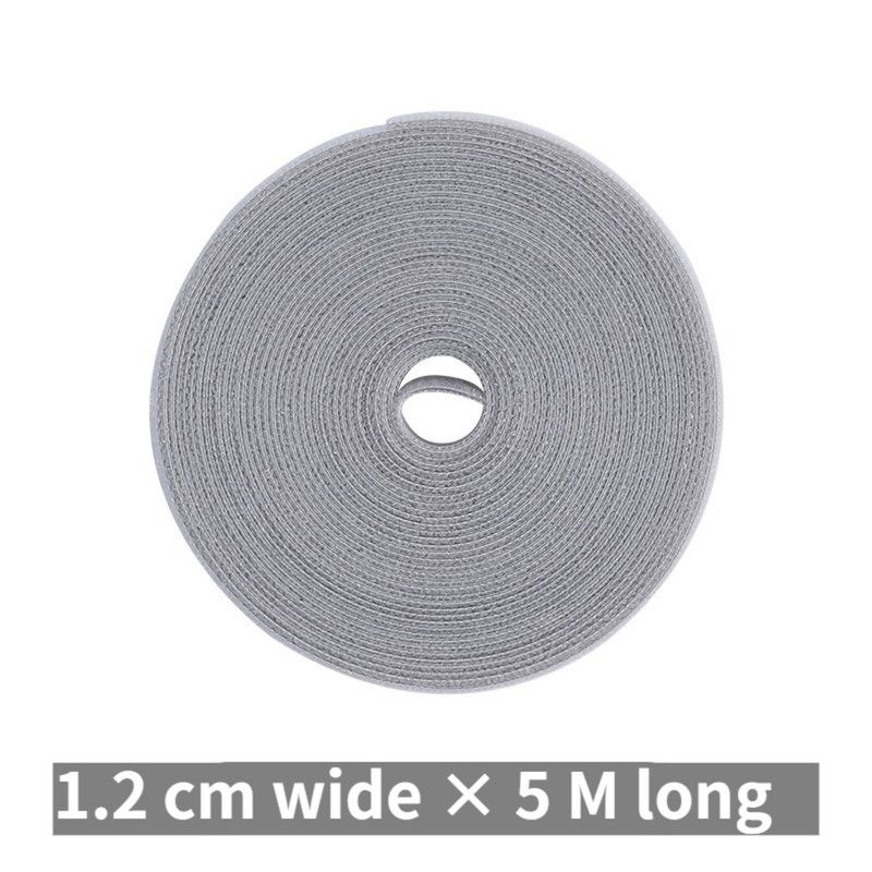 Velcro Cable Ties, Reusable Wire Organizer for Home & Office Cable Management—Gray