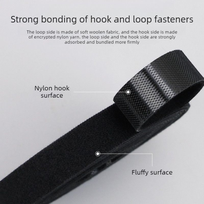 Velcro Cable Ties, Reusable Wire Organizer for Home & Office Cable Management—Gray