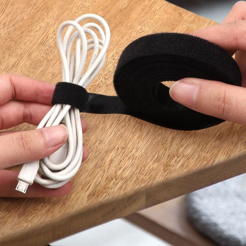 Velcro Cable Ties, Reusable Wire Organizer for Home & Office Cable Management—Green