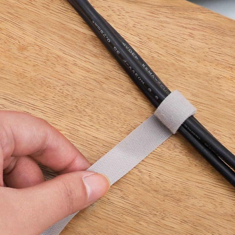 Velcro Cable Ties, Reusable Wire Organizer for Home & Office Cable Management—Green