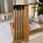 Food-Grade 304 Stainless Steel Drinking Straw Set—4 Petal-Shaped Straws