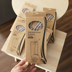 Food-Grade 304 Stainless Steel Drinking Straw Set—4 Spoon-Shaped Straws