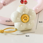 Flower Pill Box, Portable Sealed Medicine Storage Case, Mini Compartment Pill Organizer—White